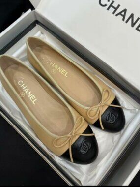 Chanel Two-Tone Ballet Flats